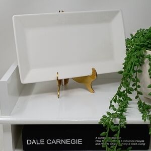 Krockery White Porcelain Rectangular Plates